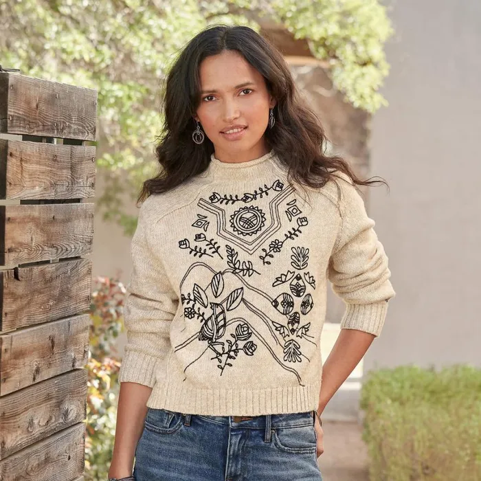 Women Chasca Sweater Latte Sundance Catalog Sweaters