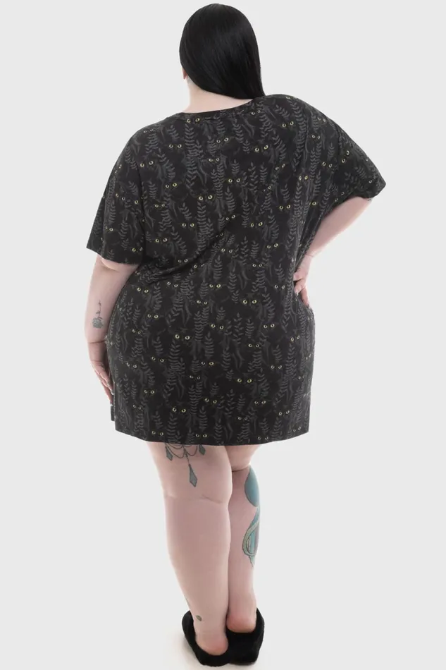 Women Chill Out Killstar Familiar Woods TShirt Dress