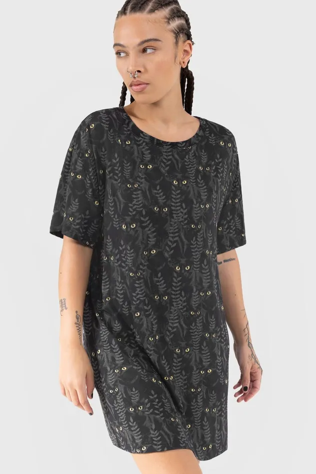 Women Chill Out Killstar Familiar Woods TShirt Dress
