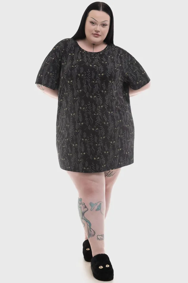 Women Chill Out Killstar Familiar Woods TShirt Dress