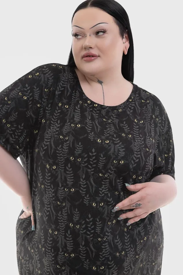 Women Chill Out Killstar Familiar Woods TShirt Dress