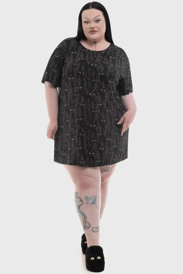 Women Chill Out Killstar Familiar Woods TShirt Dress