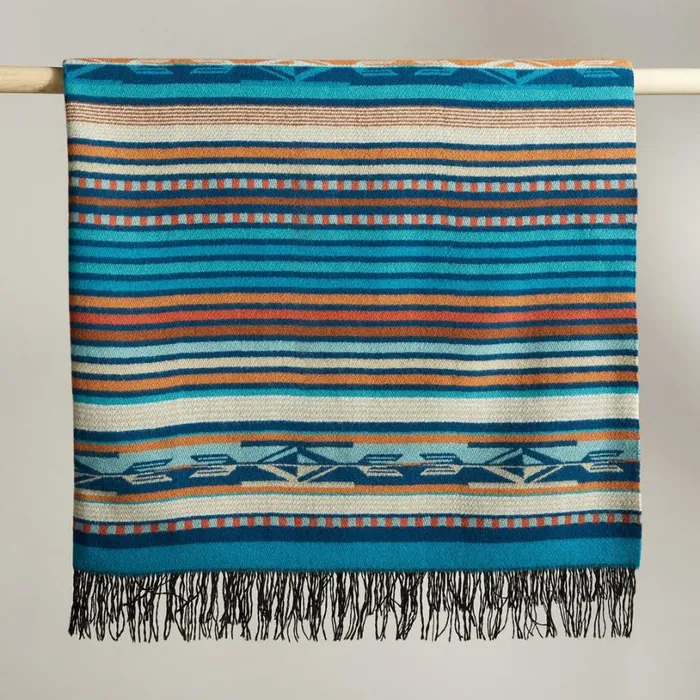 Women Chimayo Turquoise Throw Sundance Catalog Decor