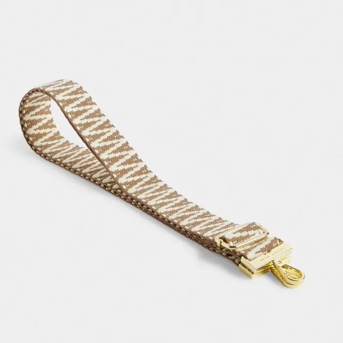Women ClipOn Accessories Katie Loxton Canvas Bag Strap In Sand 8211 Crossbody Bag Strap