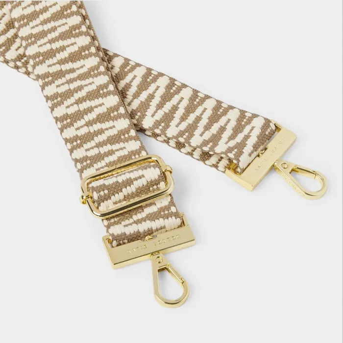 Women ClipOn Accessories Katie Loxton Canvas Bag Strap In Sand 8211 Crossbody Bag Strap