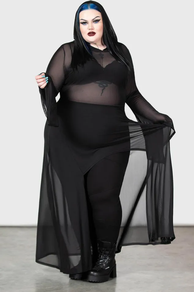 Women Cloaks Killstar Sheer Mystery Cloak B