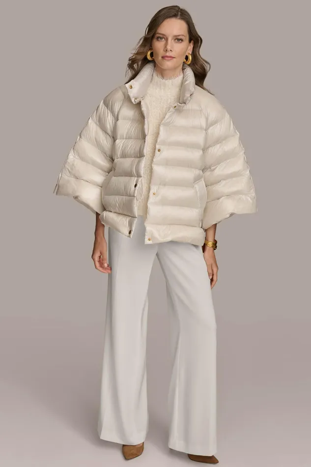 Women Coats And Jackets Donna Karan PUFFER CAPE White