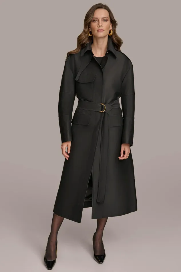 Women Coats And Jackets Donna Karan RAIN JACKET Black