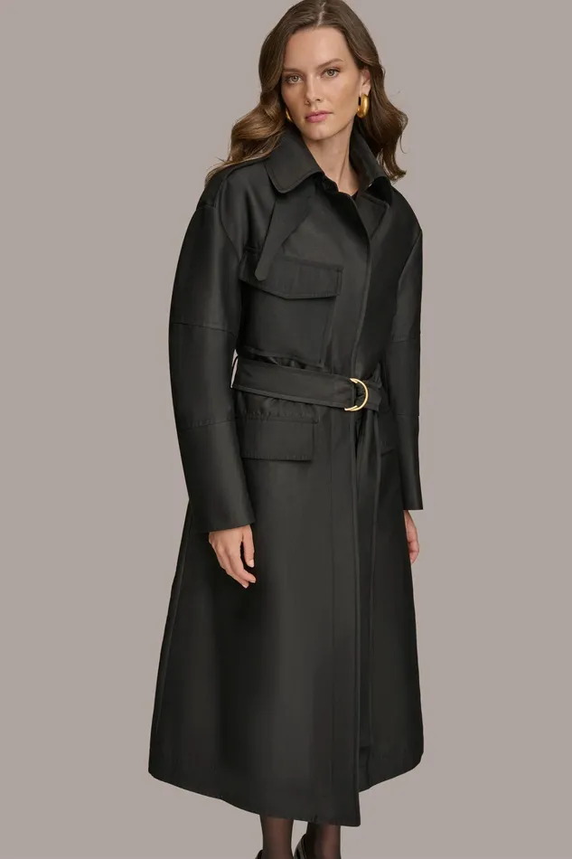 Women Coats And Jackets Donna Karan RAIN JACKET Black