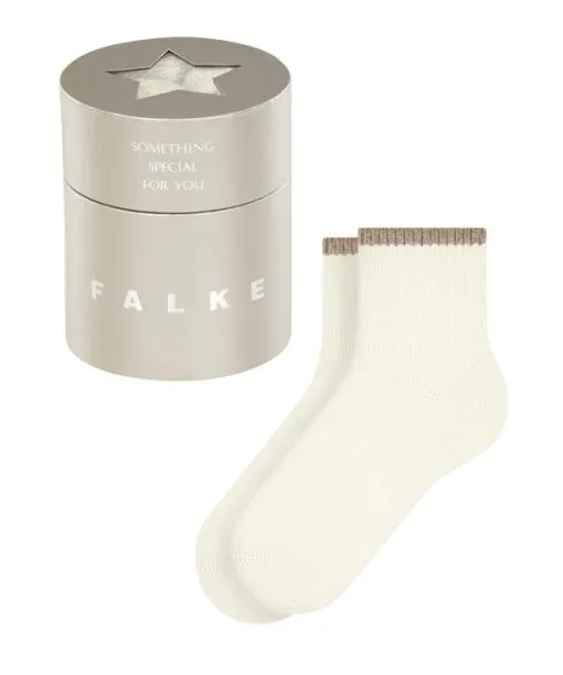 Women Cosy Plush Star Box Women Short Sock Woolwhite FALKE Socks