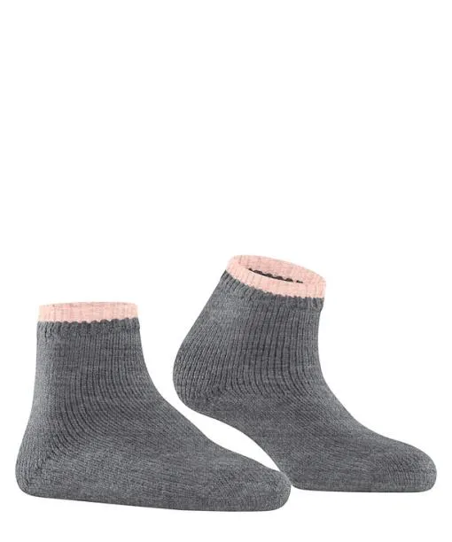 Women Cosy Plush Women Short Sock Grey Mel FALKE Socks
