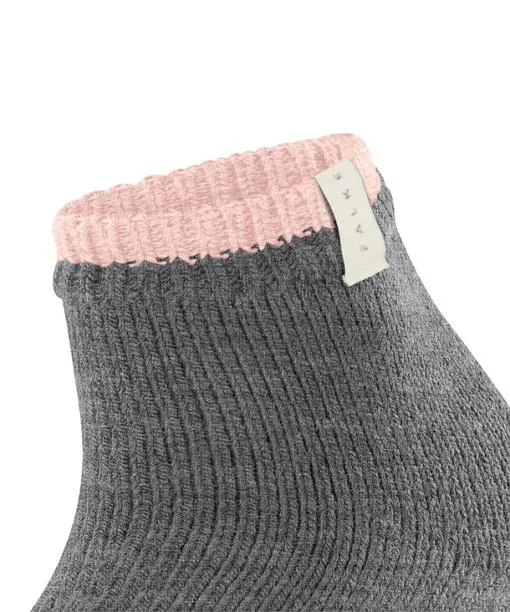 Women Cosy Plush Women Short Sock Grey Mel FALKE Socks