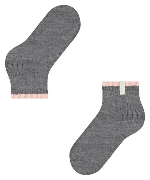 Women Cosy Plush Women Short Sock Grey Mel FALKE Socks
