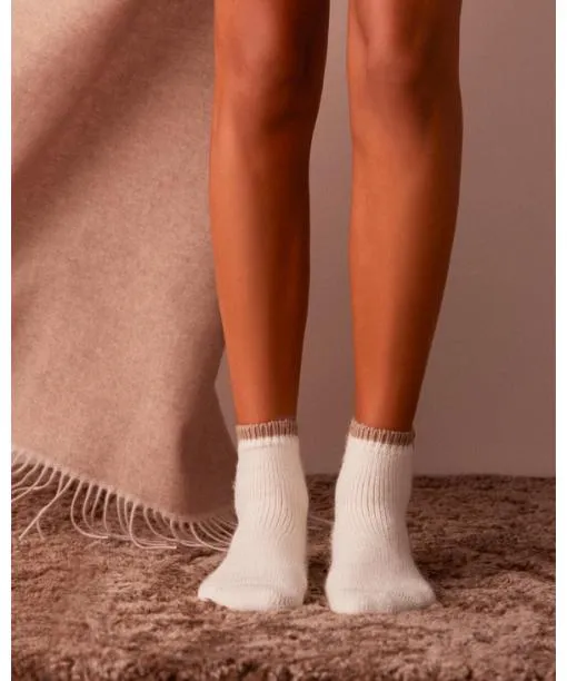Women Cosy Plush Women Short Sock Grey Mel FALKE Socks