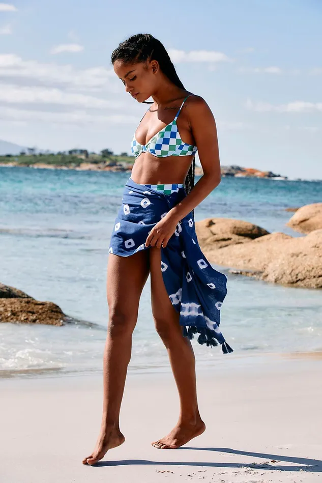 Women CoverUps Free People Sand Dollar Sarong Scarf Indigo