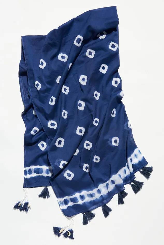 Women CoverUps Free People Sand Dollar Sarong Scarf Indigo