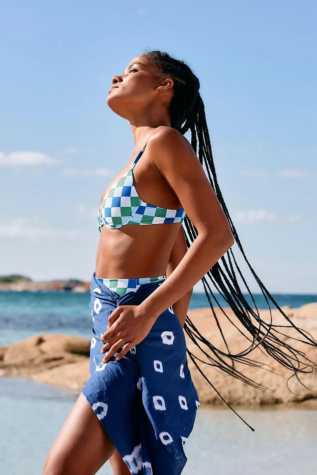Women CoverUps Free People Sand Dollar Sarong Scarf Indigo