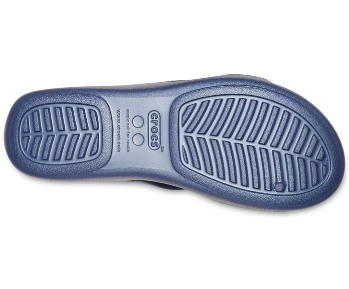 Women Crocs Monterey Strappy Wedge Navy Crocs Sandals