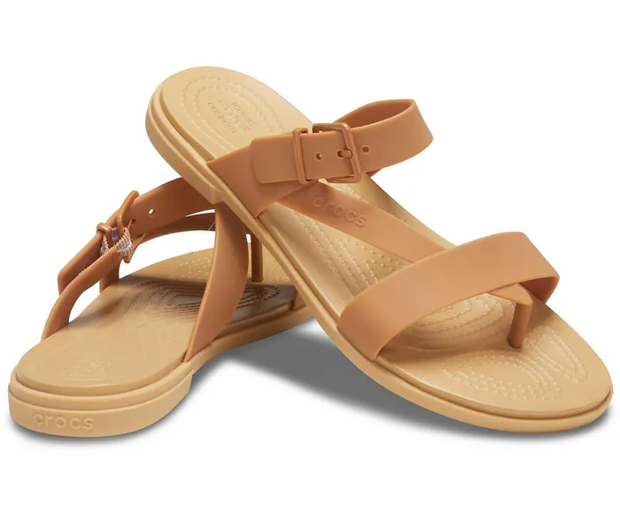 Women Crocs Tulum Toe Post Sandal Dark Gold Crocs Sandals
