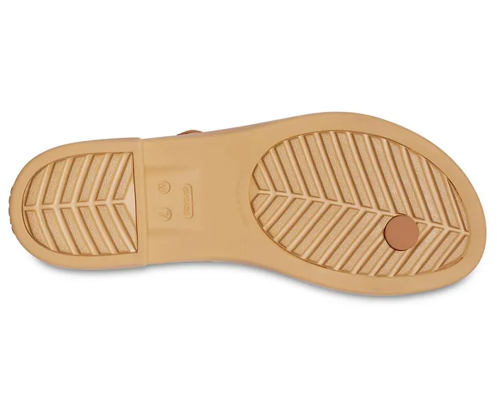 Women Crocs Tulum Toe Post Sandal Dark Gold Crocs Sandals