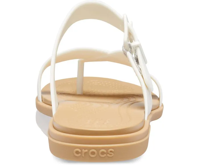 Women Crocs Tulum Toe Post Sandal Oyster Tan Crocs Sandals