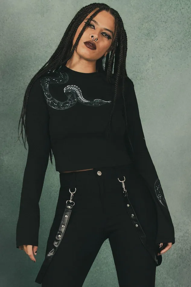 Women Crop Killstar Cornelia Crop Top