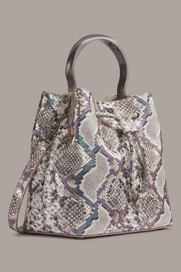 Women Crossbody Bags And Satchels Donna Karan LAWRENCE BUCKET BAG Multi Python