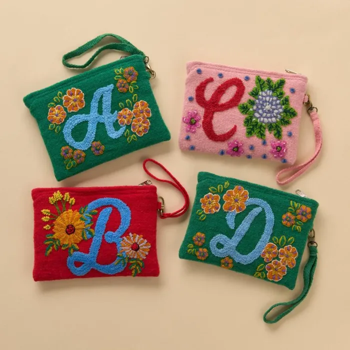 Women Cursive Letter Pouch Sundance Catalog Handbags
