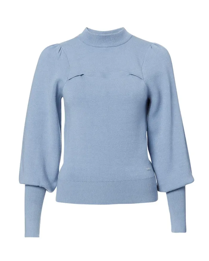 Women CutOut Nadeline Puff Sweater Black Buffalo David Bitton Sweaters