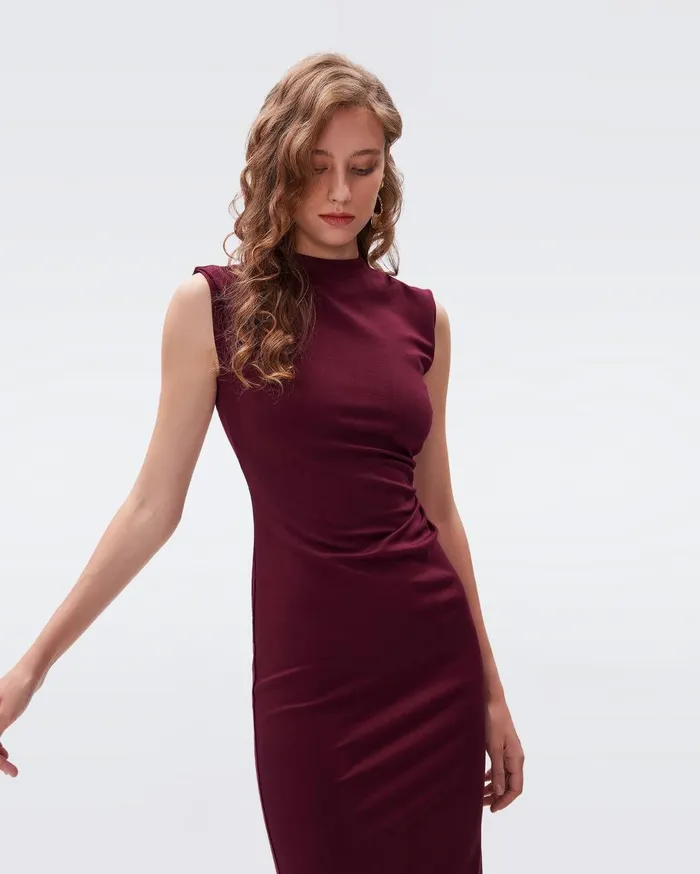 Women Darrius Dress Wine Pink DVF Dresses Women Darrius Dress Wine Pink DVF Dresses