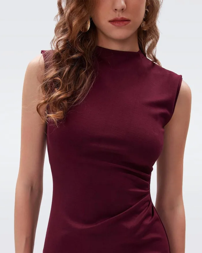 Women Darrius Dress Wine Pink DVF Dresses Women Darrius Dress Wine Pink DVF Dresses