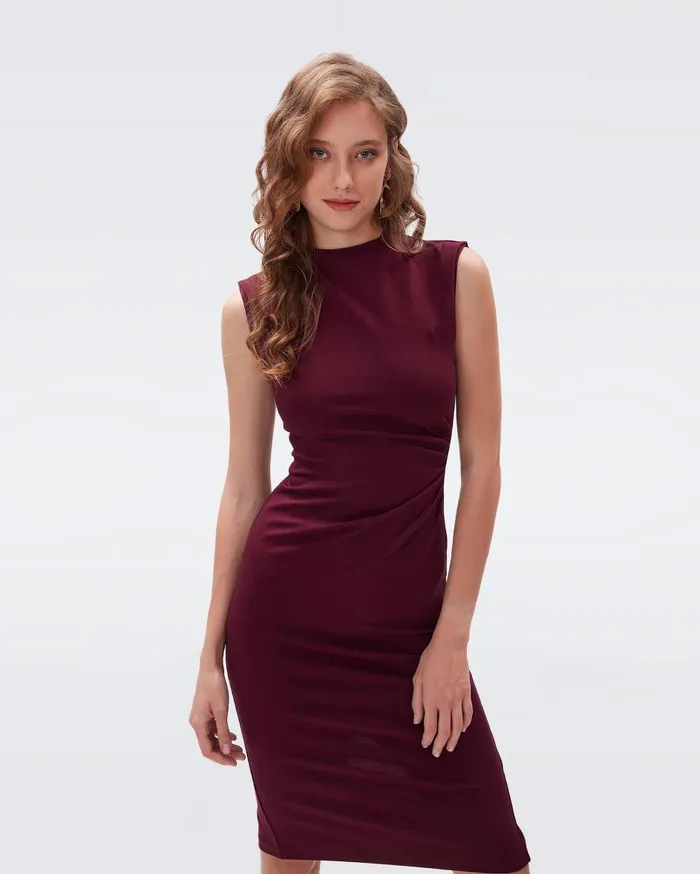 Women Darrius Dress Wine Pink DVF Dresses Women Darrius Dress Wine Pink DVF Dresses