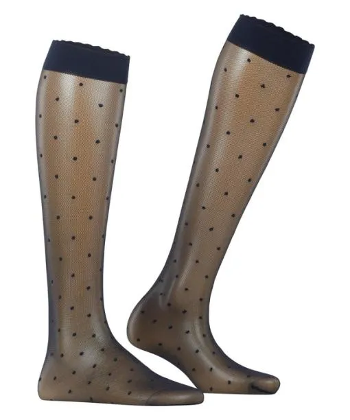 Women Dot 15 DEN Women Kneehigh Socks Marine FALKE Knee High Socks