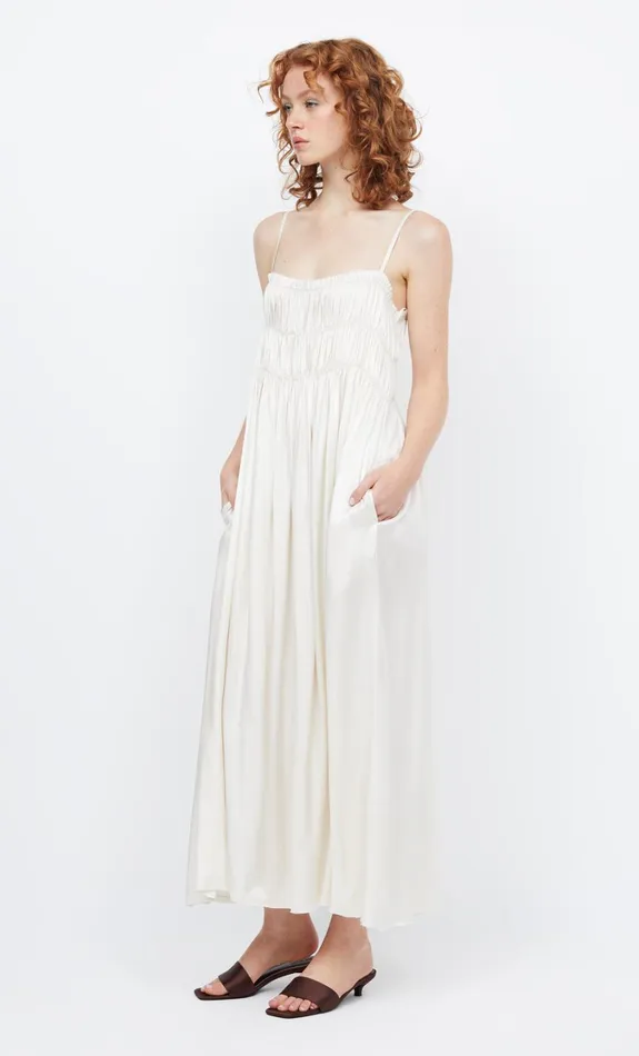 Women Dresses Bec Bridge DALI MAXI SHIFT DRESS Ivory