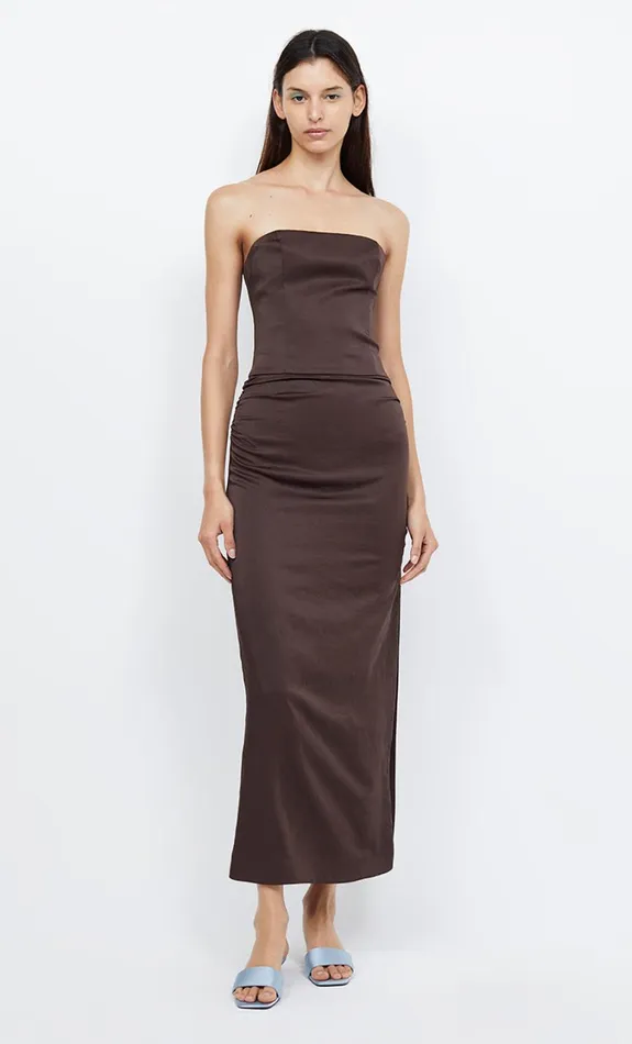 Women Dresses Bec Bridge JONES STRAPLESS MAXI DRESS Cocoa