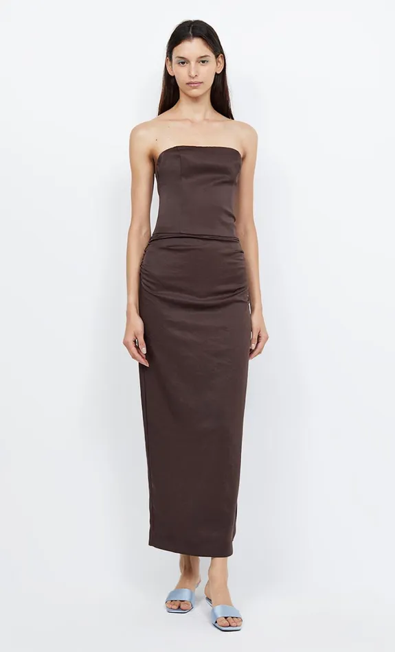 Women Dresses Bec Bridge JONES STRAPLESS MAXI DRESS Cocoa