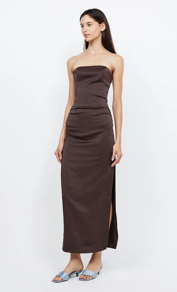 Women Dresses Bec Bridge JONES STRAPLESS MAXI DRESS Cocoa
