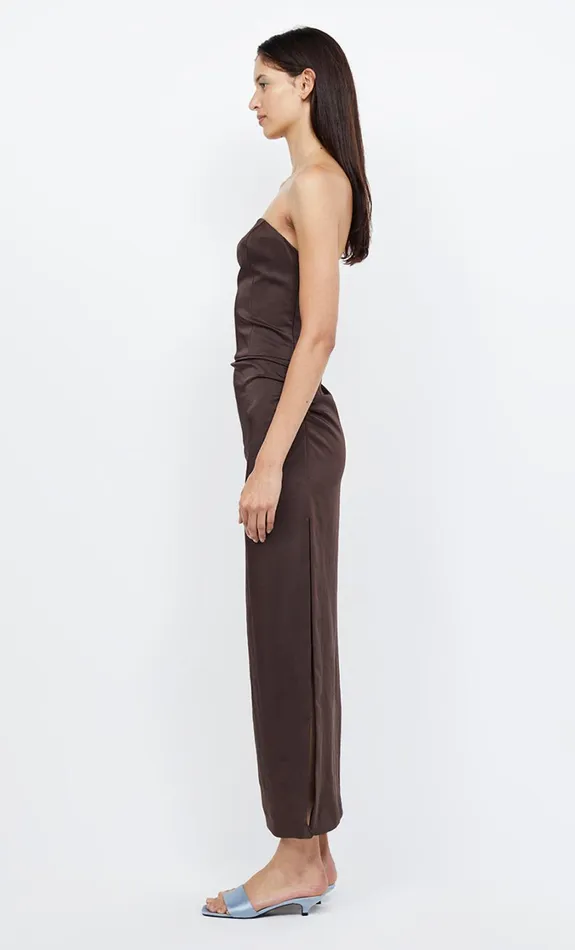 Women Dresses Bec Bridge JONES STRAPLESS MAXI DRESS Cocoa