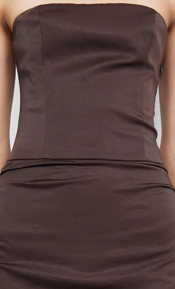 Women Dresses Bec Bridge JONES STRAPLESS MAXI DRESS Cocoa