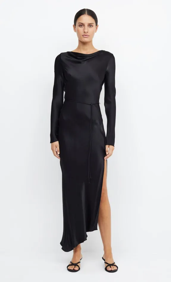 Women Dresses Bec Bridge MOON DANCE LONG SLEEVE MAXI DRESS Black