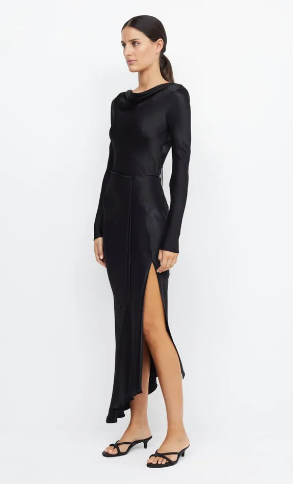 Women Dresses Bec Bridge MOON DANCE LONG SLEEVE MAXI DRESS Black