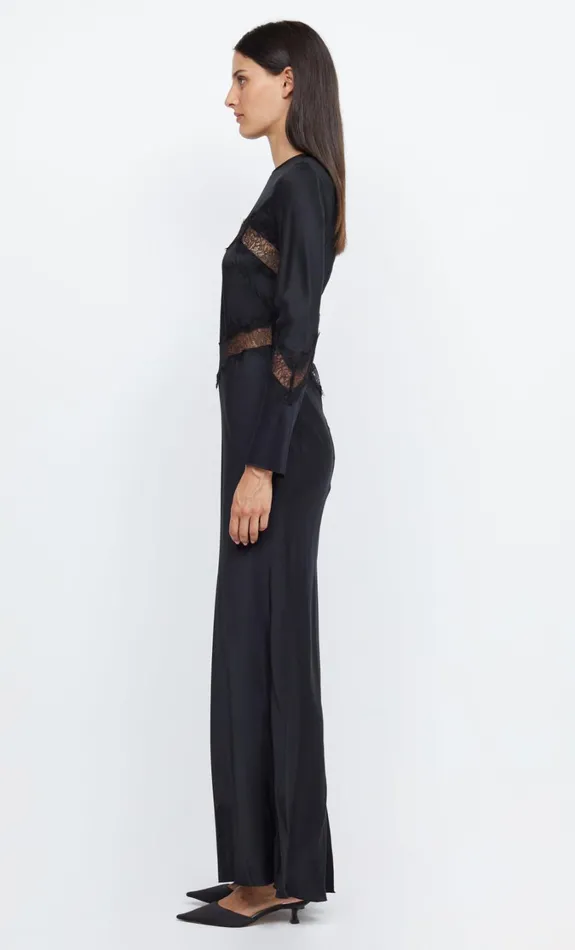 Women Dresses Bec Bridge SPENCER LACE LONG SLEEVE MAXI DRESS Blackblack