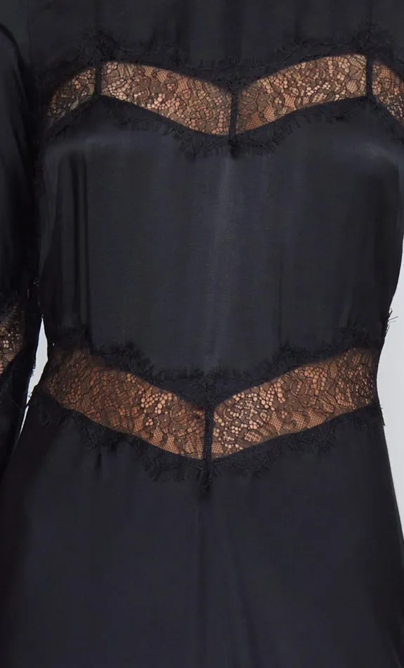 Women Dresses Bec Bridge SPENCER LACE LONG SLEEVE MAXI DRESS Blackblack
