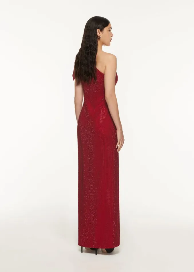 Women Dresses Roland Mouret Asymmetric Bow Diamante Maxi Dress