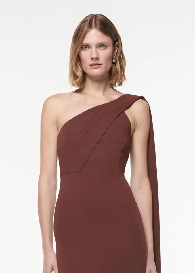 Women Dresses Roland Mouret Asymmetric Heavy Cady Midi Dress