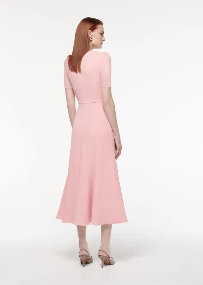 Women Dresses Roland Mouret Short Sleeve Light Cady Midi Dress