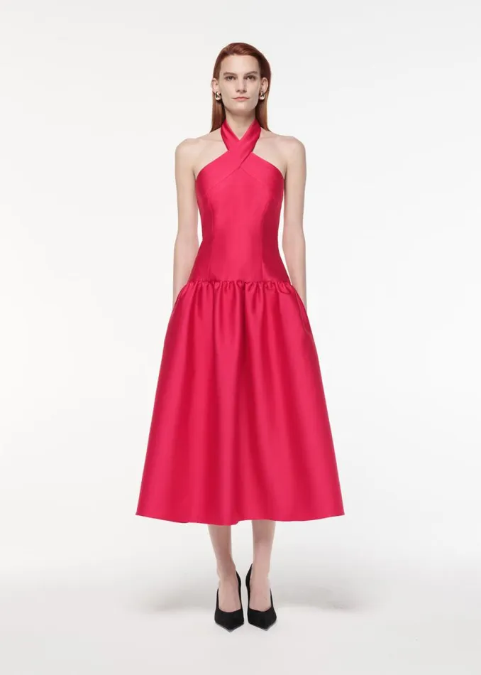 Women Dresses Roland Mouret Taffeta Midi Dress