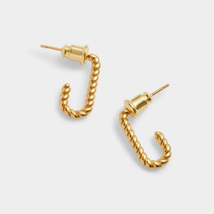 Women Earrings Katie Loxton Celine Waterproof Gold Rope Hoop Earrings