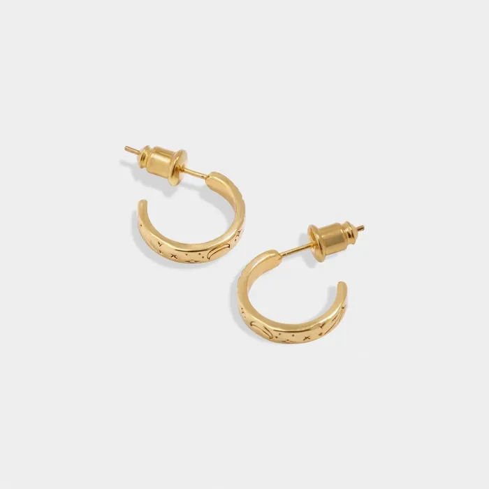 Women Earrings Katie Loxton Luna Waterproof Gold Hoop Earrings