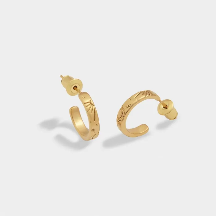Women Earrings Katie Loxton Luna Waterproof Gold Hoop Earrings